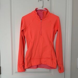 Athleta Bright Coral Half-Zip Pullover size XXS